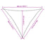 solsejl 160 g/m² 3,5x3,5x4,9 m HDPE cremefarvet