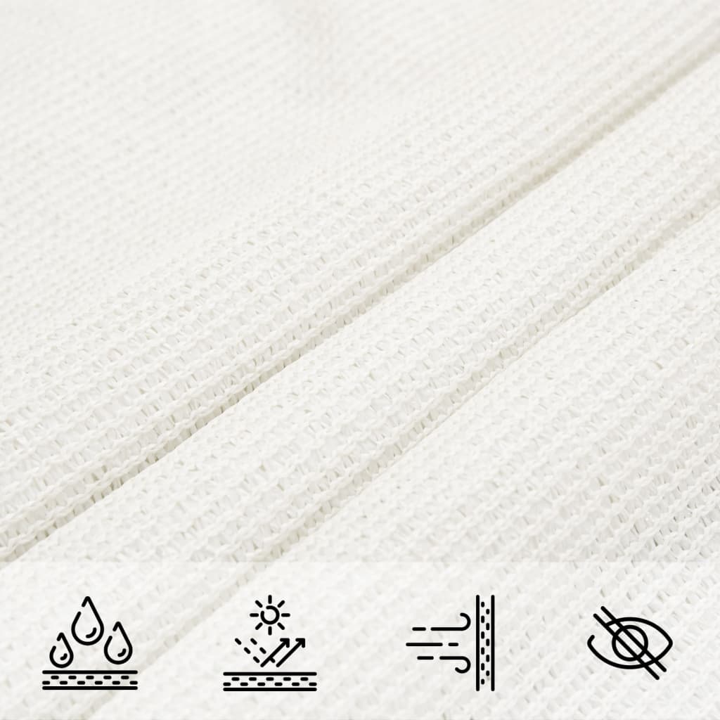 solsejl 160 g/m² 5x6 m HDPE hvid