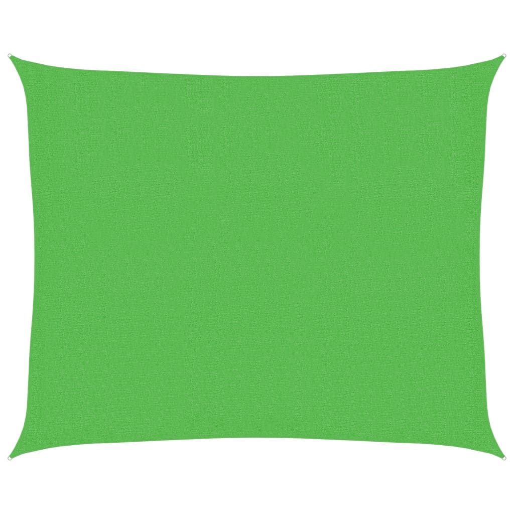 solsejl 2,5x3 m 160 g/m² HDPE lysegrøn