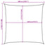 solsejl 160 g/m² 6x6 m firkantet HDPE beige