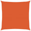 solsejl 4x4 m 160 g/m² firkantet HDPE orange