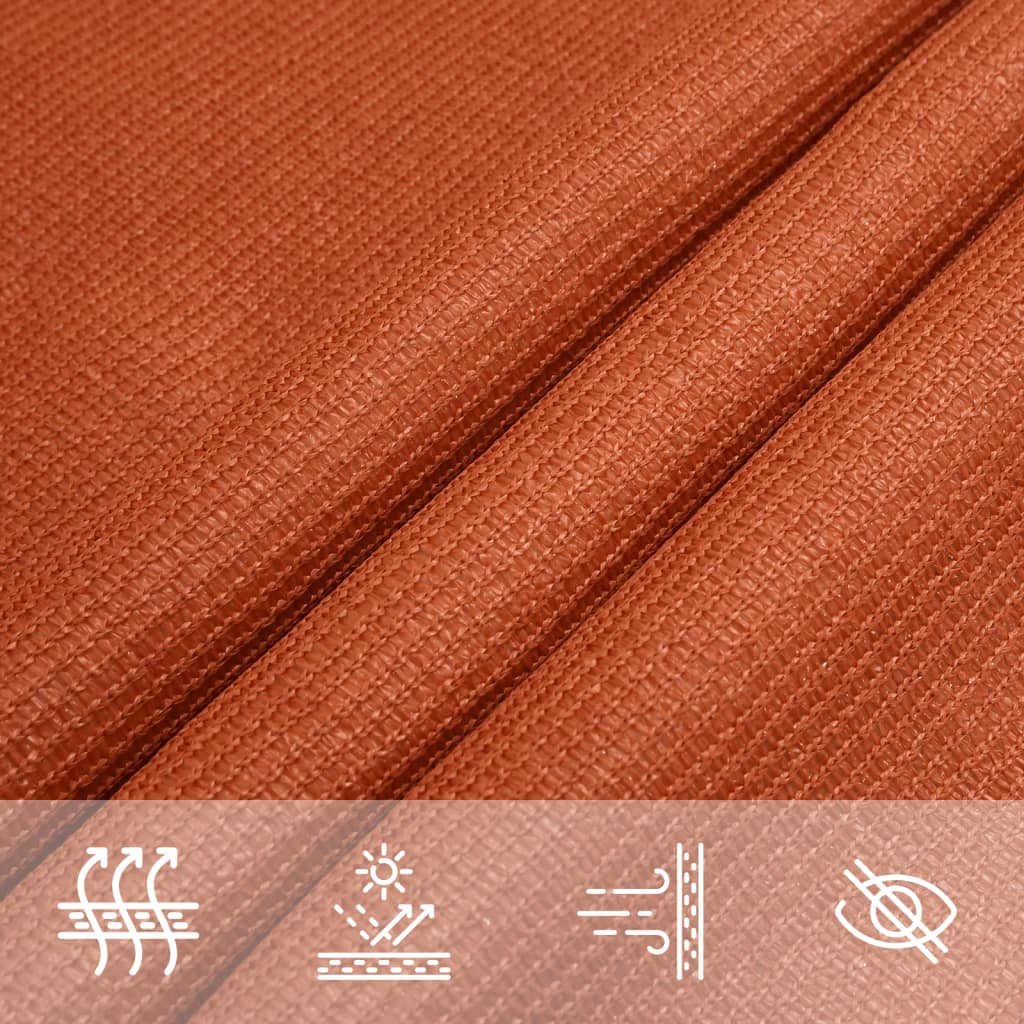 solsejl 2x4,5 m 160 g/m² HDPE orange