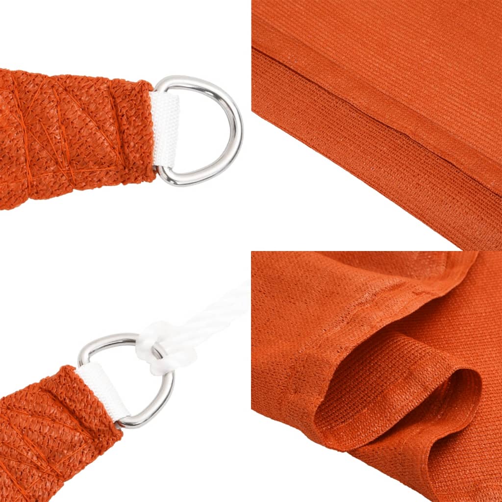 solsejl 4x7 m 160 g/m² HDPE rektangulær orange