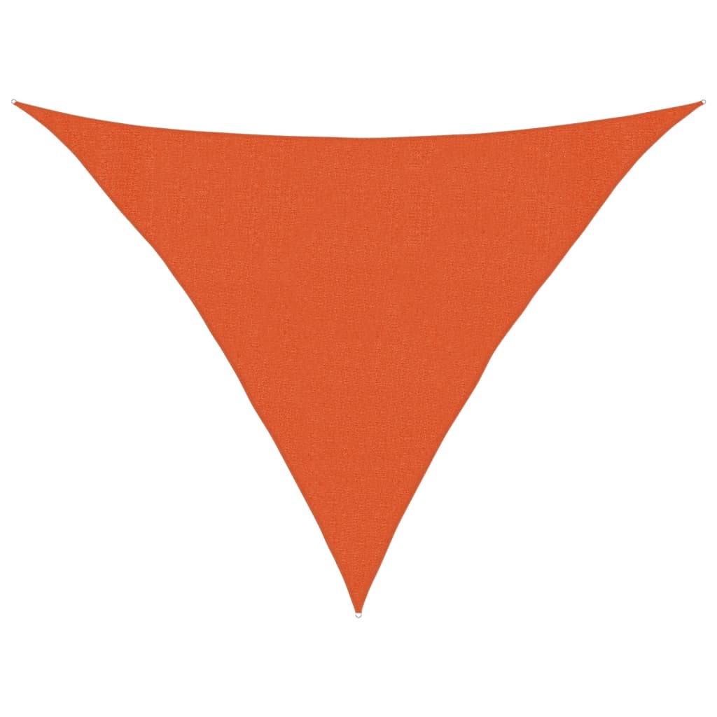 solsejl 3x3x4,2 m 160 g/m² HDPE orange