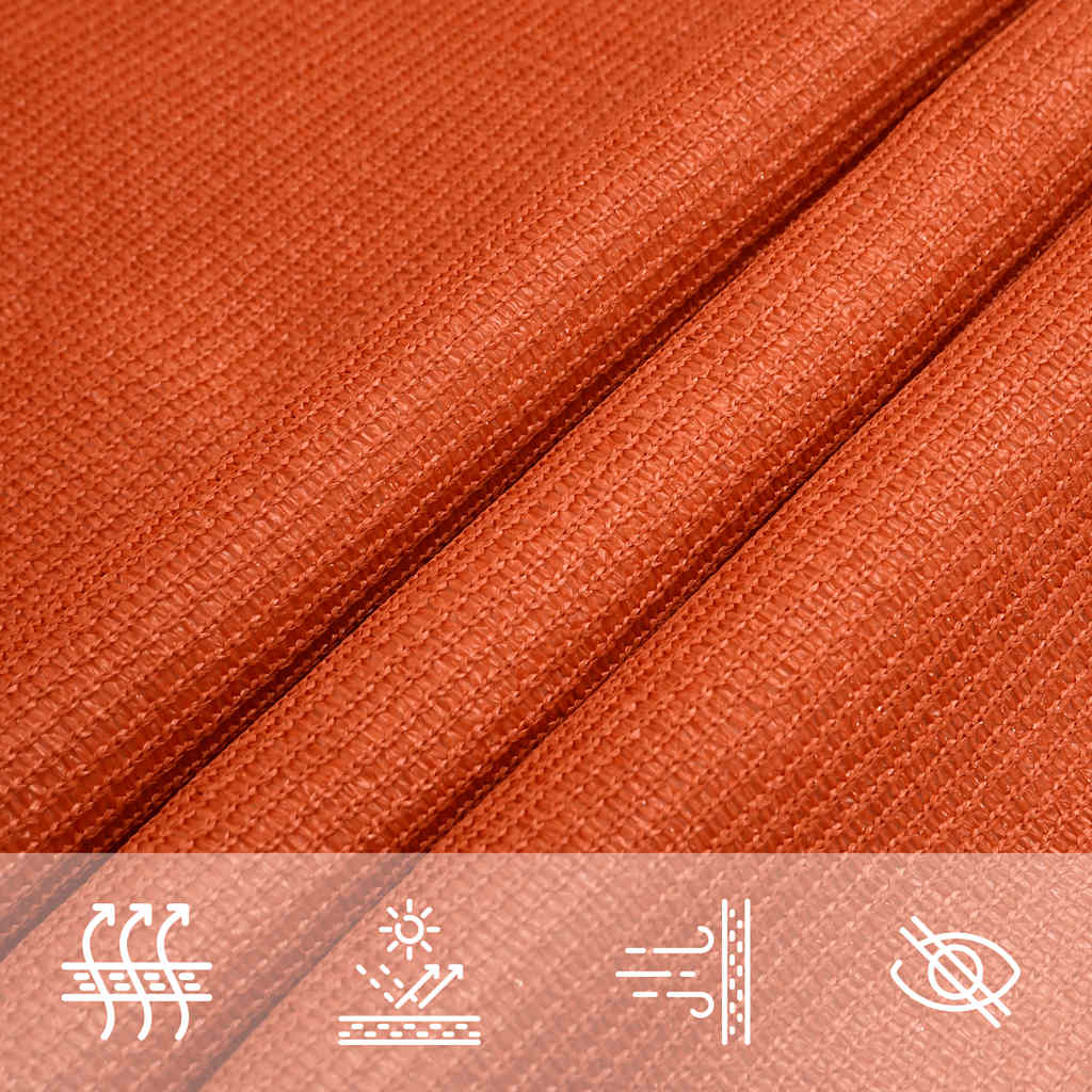 solsejl 4/5x3 m 160 g/m² trapezformet HDPE orange