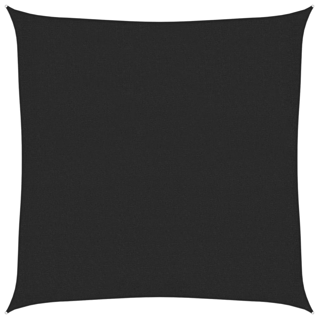 solsejl 2,5x2,5 m 160 g/m² HDPE sort