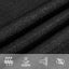 solsejl 2,5x3,5 m 160 g/m² HDPE sort
