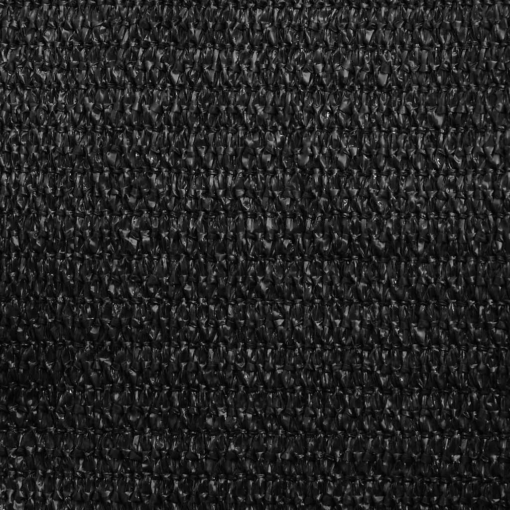 solsejl 3x4x4 m 160 g/m² trekantet HDPE sort