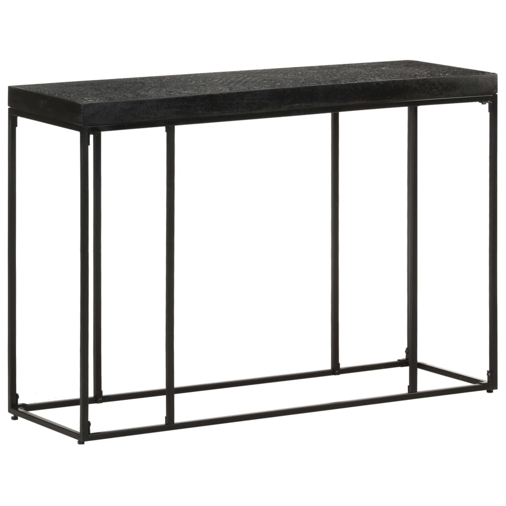 konsolbord 110x35x76 cm massivt akacietræ og mangotræ sort