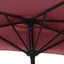 altanparasol med aluminiumsstang 270x144x222 cm halv bordeaux