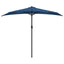 altanparasol med aluminiumsstang 270x144x222 cm halv blå