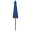 altanparasol med aluminiumsstang 270x144x222 cm halv blå