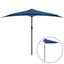 altanparasol med aluminiumsstang 300x155x223 cm halv blå