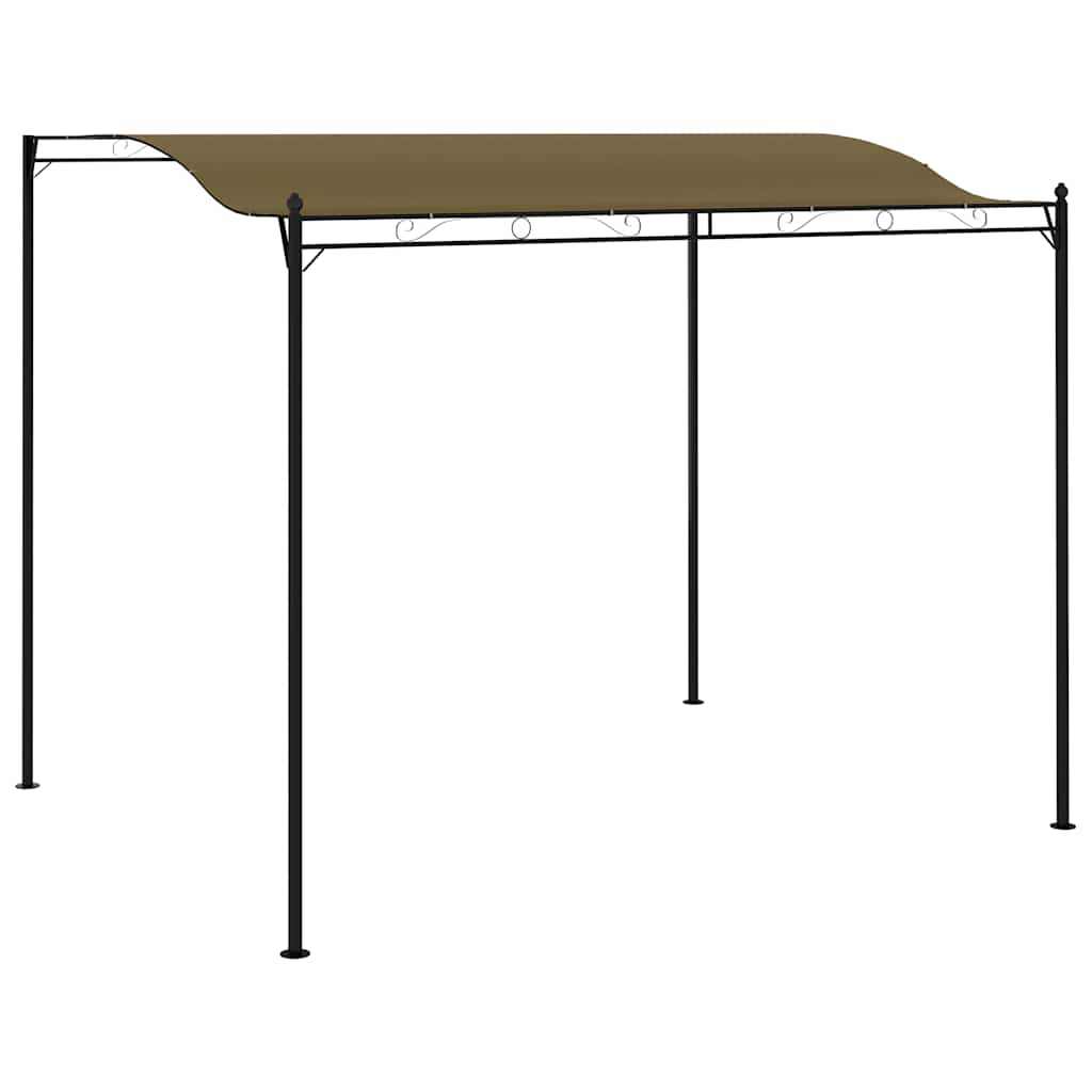 fritstående markise 3x2,4 m 180 g/m² gråbrun
