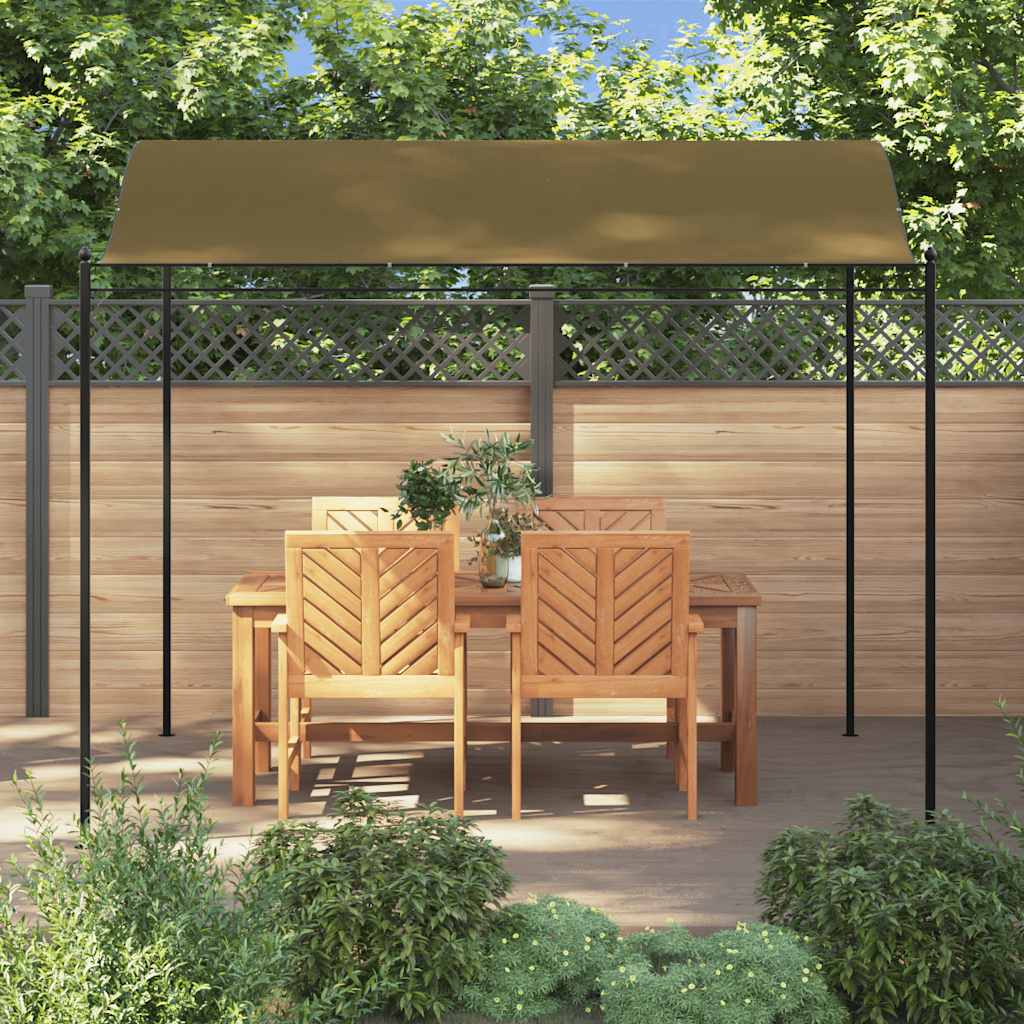 fritstående markise 3x2,4 m 180 g/m² gråbrun