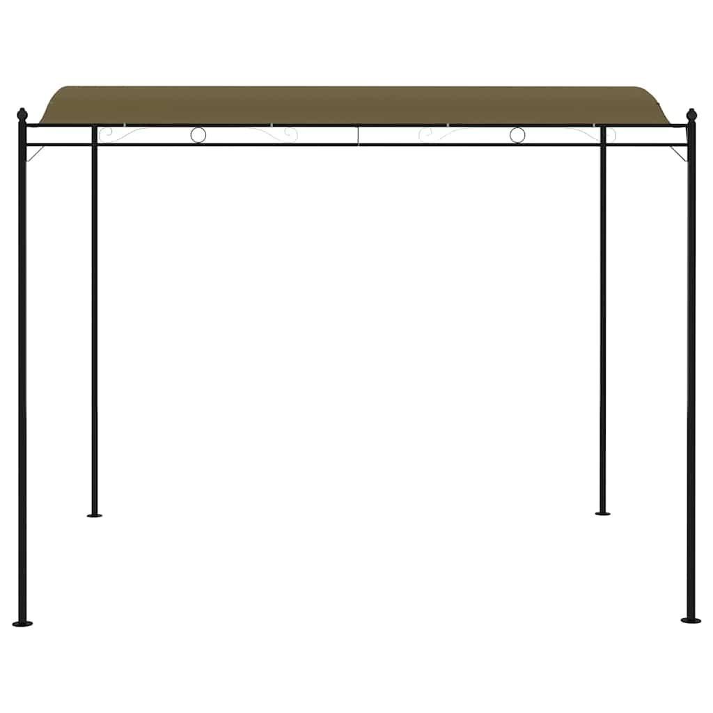 fritstående markise 3x2,4 m 180 g/m² gråbrun