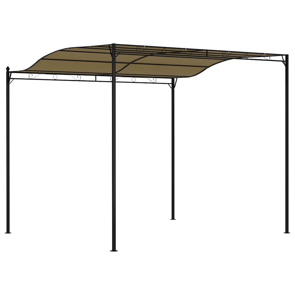 fritstående markise 3x2,4 m 180 g/m² gråbrun