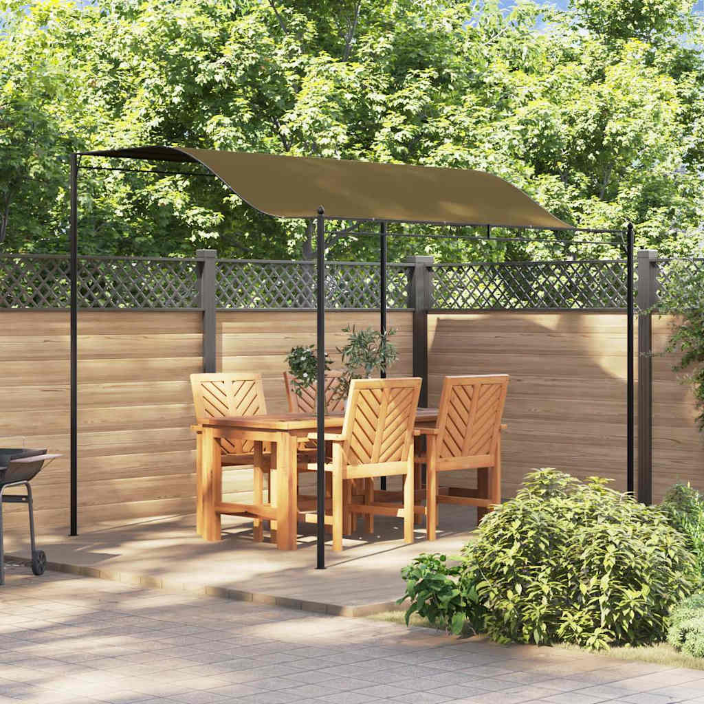 fritstående markise 3x2,4 m 180 g/m² gråbrun