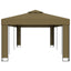 pavillon med dobbelttag 3x6 m 180 g/m² gråbrun