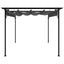 pergola med sammenrulleligt tag 3x3 m 180 g/m² antracitgrå