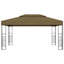 pavillon 3x4 m 180 g/m² gråbrun