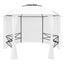 havetelt med gardiner 360x312x265 cm 180 g/m² hvid