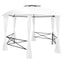 havetelt med gardiner 360x312x265 cm 180 g/m² hvid