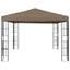 pavillon 3x3 m gråbrun