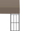 vægmonteret pavillon 3x3 m stof gråbrun