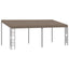 vægmonteret pavillon 6x3 m stof gråbrun