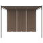 havepavillon med gardin 3x3x2,25 m gråbrun