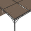 havepavillon med gardin 3x3x2,25 m gråbrun
