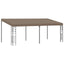 vægmonteret pavillon 6x3x2,5 m gråbrun