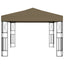 pavillon 3x3 m stof gråbrun