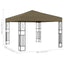 pavillon 3x3 m stof gråbrun