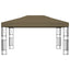pavillon 3x4 m stof gråbrun