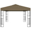 pavillon 3x4 m stof gråbrun