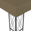 pavillon 3x4 m stof gråbrun