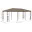 pavillon 6x3 m stof gråbrun