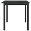havebord 80x80x74 cm glas og aluminium sort