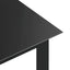 havebord 150x90x74 cm aluminium og glas sort