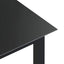 havebord 190x90x74 cm aluminium og glas sort