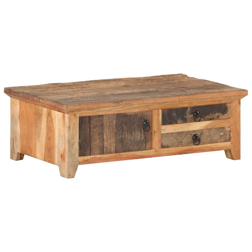 sofabord 90x50x31 cm massivt genbrugstræ