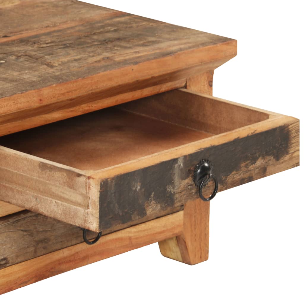 sofabord 90x50x31 cm massivt genbrugstræ