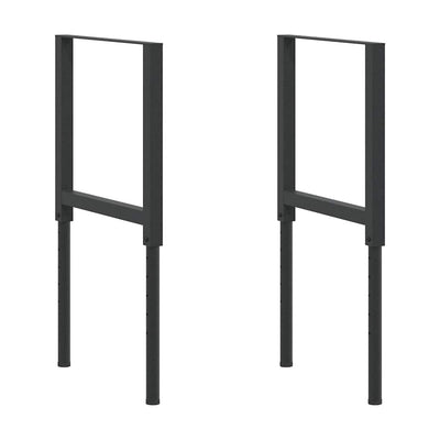 stel til arbejdsbænk 2 stk. 55x(69-95,5) cm metal sort