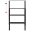 stel til arbejdsbænk 2 stk. 55x(69-95,5) cm metal sort