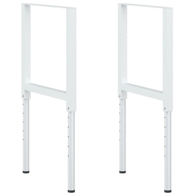 stel til arbejdsbænk 2 stk. 55x(69-95,5) cm metal grå