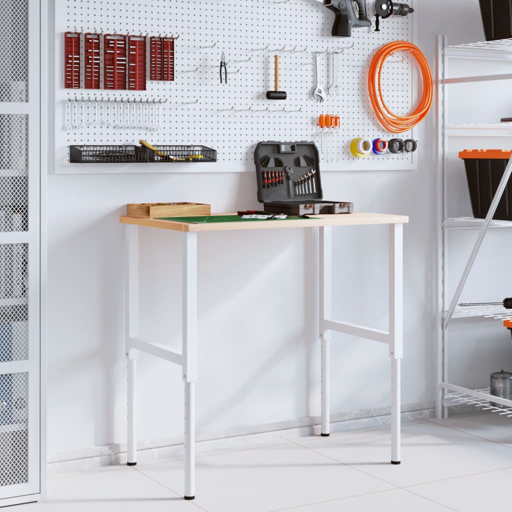 stel til arbejdsbænk 2 stk. 55x(69-95,5) cm metal grå