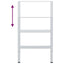 stel til arbejdsbænk 2 stk. 55x(69-95,5) cm metal grå