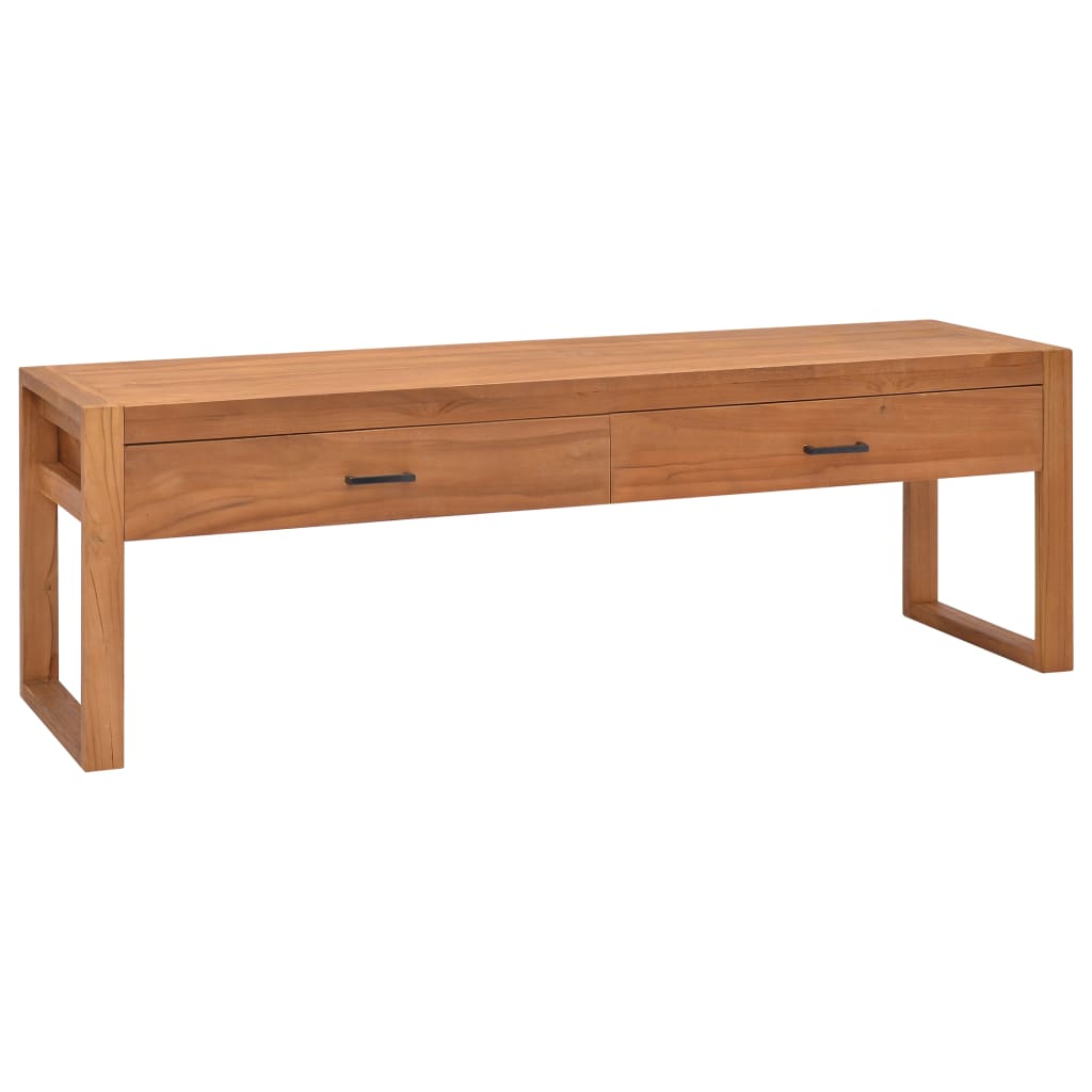 tv-bord 140x40x45 cm massivt teaktræ